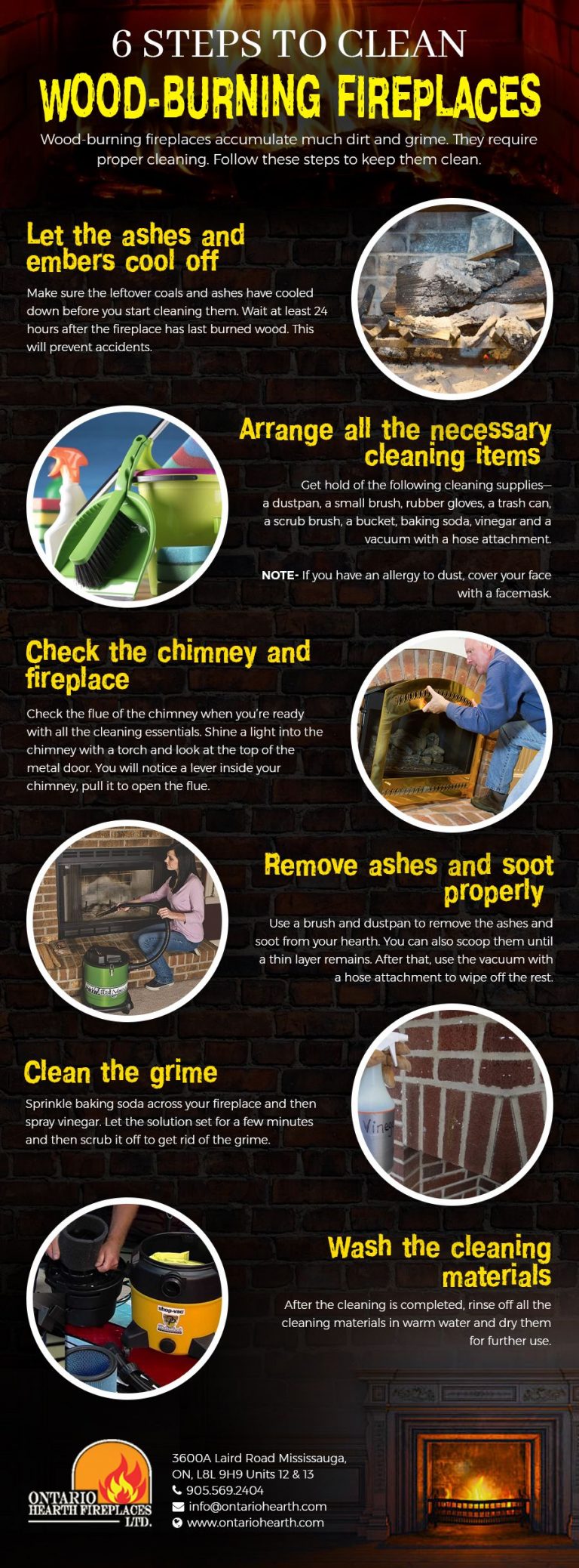 6 Steps to Clean WoodBurning Fireplaces at Home